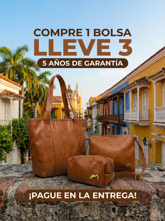 ❤️❤️ ¡Compra 1 Bolso de Cuero VLZ y LLÉVATE 3! 👜